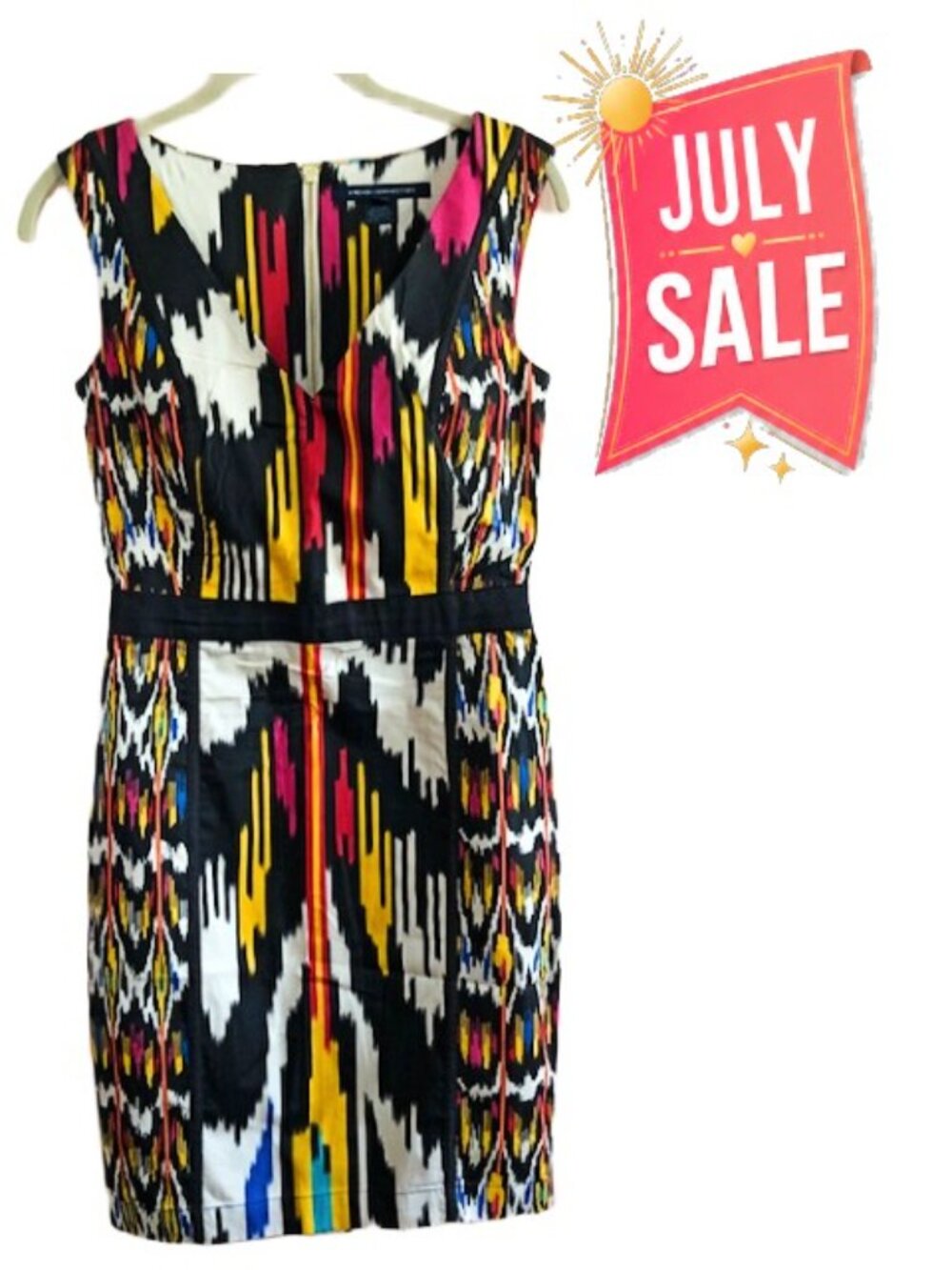Stunning French Connection Sleeveless Sheath Dress Size 2